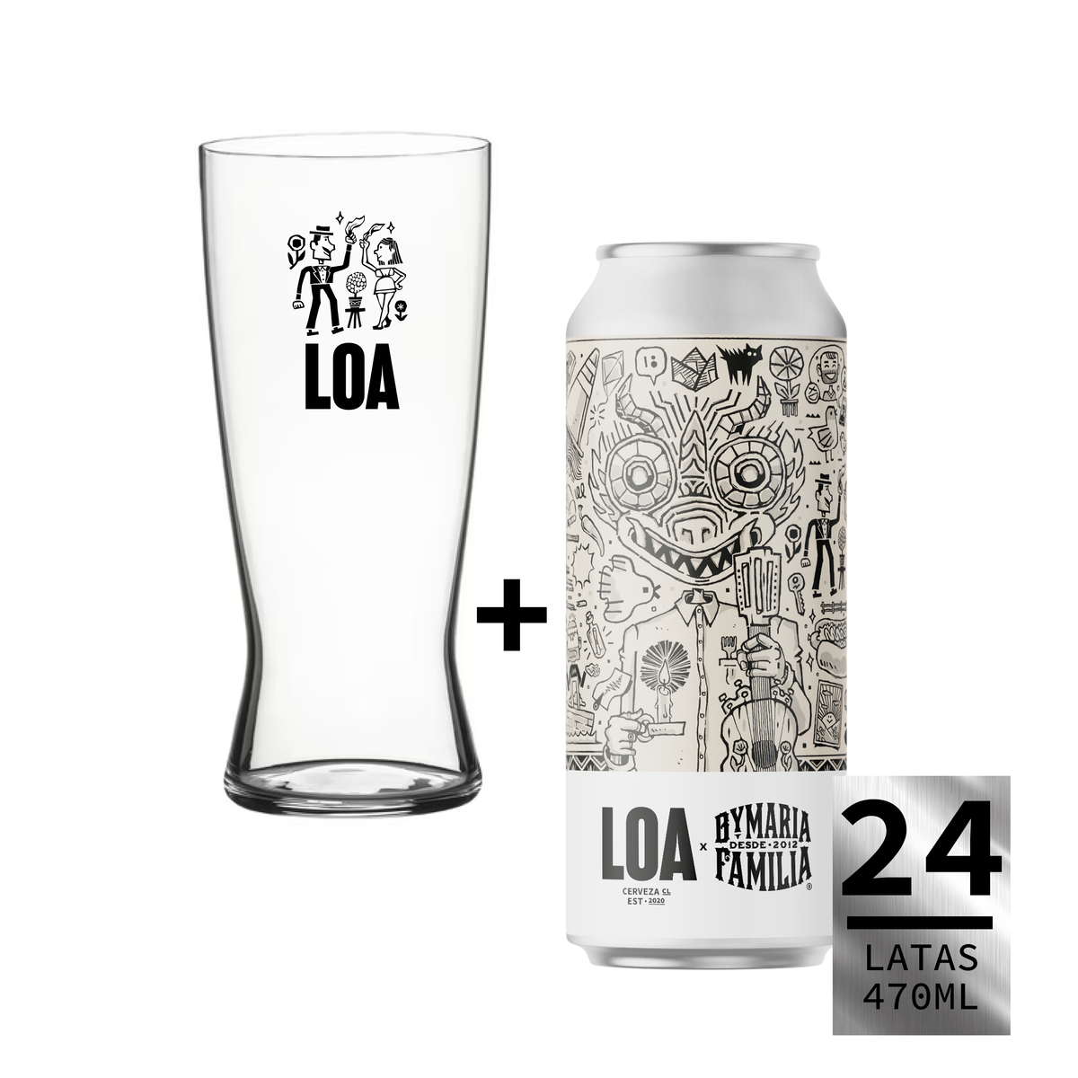 PACK 24 SACHEI (CERVEZAS + VASO)